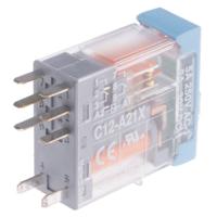c12a21x115a Releco PCB Mount Power Relay, 115V ac Coil, 5A Switching Current, DPDT