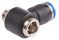 qslv-g18-8-i Festo QS Series Elbow Threaded Adaptor, G 1/8 Male to Push In 8 mm, Threaded-to-Tube Connection Style, 186150