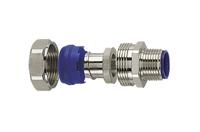 166-32213 HellermannTyton Fixed Fitting, Conduit Fitting, 20mm Nominal Size, PG16, Nickel Plated Brass, Metal IP66, IP67, IP68,