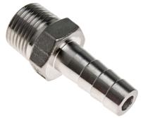 499-3754 RS PRO Stainless Steel Pipe Fitting, Straight Hexagon Hose Nipple, Male R 1/2in x Male