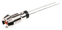 572-305-04 Marl Red Panel Mount Indicator, 2.8V, 6mm Mounting Hole Size, Lead Pin Termination
