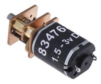 834-7635 RS PRO Brushed Geared DC Geared Motor, 0.58 W, 3 V dc, 4 mNm, 1350 rpm, 3mm Shaft Diameter