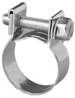 nb0709ss Jubilee Stainless Steel 304 Slotted Hex Mini Fuel Clip, Nut and Bolt Clip, 9.1mm Band Width, 7 → 9mm ID