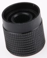 777-7312 RS PRO 15mm Black Potentiometer Knob for 6mm Shaft Splined