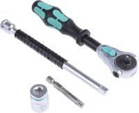 05051045001 Wera 26-Piece Metric 1/4 in Standard Socket/Bit Set with Ratchet, 6 point; Hex Bit; Phillips Bit; Pozidriv Bit; Slotted