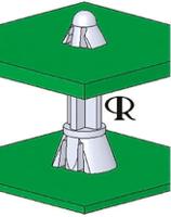 crlcbsk-2-14-01 CRLCBSK-2-14-01 , 14mm High Nylon PCB Support Pillar for 4mm PCB Hole, 12.7mm Base