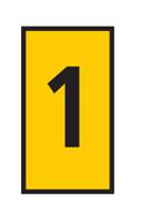 561-03614-wic3-1-pa66-ye HellermannTyton WIC Snap On Clip On Cable Marker, Yellow, Pre-printed "1", 4.3 → 5.3mm Cable, 561-03614