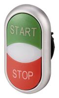 216702-m22-ddl-gr-gb1gb0 Eaton RMQ Titan M22 Series Green, Red Illuminated Momentary Push Button, 22mm Cutout, IP66