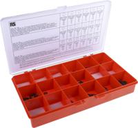 523-165 890 piece E Type, External, Internal Steel Circlip Kit for 1.7 → 12 mm, 3 → 12 mm, 8 → 12 mm Shaft