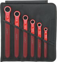 96404302 STAHLWILLE 12161/6 VDE Series 6-Piece Spanner Set, 10, 13, 14, 17, 19, 22, Chrome Alloy Steel, VDE/1000V