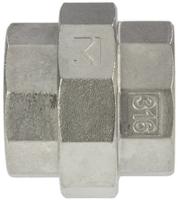 499-3681 RS PRO Stainless Steel Pipe Fitting, Straight Decagon Union, Female G 1-1/4in x Female G 1-1/4in