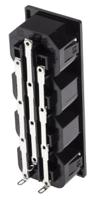 09090021 Schurter IEC C13 4 Gang Cable Trunking Power Block, 15A, 250 V ac