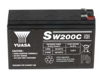 sw200 Yuasa 12V Faston 4.8mm/6.35mm Sealed Lead Acid Battery, 6.5Ah