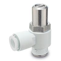 10-as1211fm-m5-04 SMC AS1 Series Threaded Pneumatic Silencer & Exhaust Restrictor Function Fitting, M5 Inlet Port, 4mm Tube Inlet Port,
