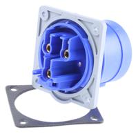 2cma193434r1000-232bu6 Amphenol Industrial, Tough & Safe IP44 Blue Panel Mount 2P + E Industrial Power Socket, Rated At 32A, 230 V