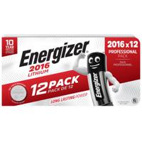 7638900453836 Energizer CR2016 Coin Battery, 3V, 8mm Diameter, 12 Pack