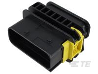 1-1564528-1 TE Connectivity, HDSCS Automotive Connector Socket Black Plug-In 16 Way
