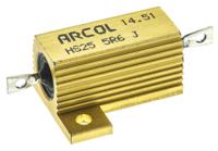 hs25-5r6-j Arcol, 5.6Ω 25W Wire Wound Chassis Mount Resistor HS25 5R6 J ±5%