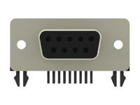 2301844-1 TE Connectivity 2301844 9 Way Right Angle Board Mount PCB D-sub Connector Receptacle, 2.77mm Pitch, with Boardlock
