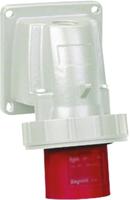 0-568-23 Legrand, P17 Tempra Pro IP66, IP67 Blue Wall Mount 2P + E Right Angle Industrial Power Socket, Rated At 32A, 230 V