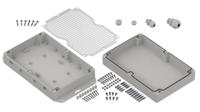 360-026 RS PRO Light Grey Polycarbonate General Purpose Enclosure, IP65, Flanged, Light Grey Lid, 209.9 x 60 x 139.9mm