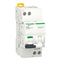a9dk1616 Schneider Electric RCBO, 16A Current Rating, 1P+N Poles, 30mA Trip Sensitivity, Type C, Acti9 Range