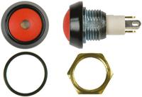59-412r ITW Switches 59 Series Illuminated Miniature Push Button Switch, Momentary, Panel Mount, 13.65mm Cutout, SPST, Red LED,