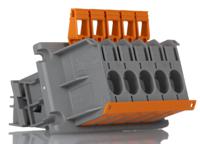 1821083 Phoenix Contact PLW 16-6/5-10 Series Feed Through Terminal Block, 5-Contact, 10mm Pitch, Panel Mount, 1-Row, Screw