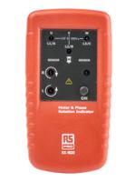 123-1932 RS PRO RS9020 Phase Rotation Tester, CAT III 300 V, 400Hz Max, 400V ac Max