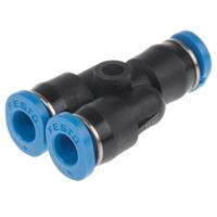qsmy-4 Festo QSMY Series Y Tube-to-Tube Adaptor, Push In 4 mm to Push In 4 mm, Tube-to-Tube Connection Style, 153371