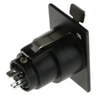 457-879 RS PRO Panel Mount XLR Connector, Female, 3 Way, Silver Plating