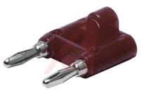 bu-pmdp-2 Mueller Electric Red Male Banana Plug, 4 mm Connector, Screw Termination, 15A, 5000V, Nickel Plating