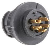 en3p5fx Switchcraft Circular Connector, 5 Contacts, Panel, Standard Connector, Socket, Female, IP68, IP69K, EN3 Series