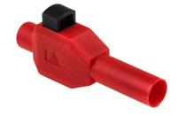 223007-22 Staubli Red Male Banana Plug, 4 mm Connector, Clamp Termination, 10A, 600V, Nickel Plating