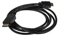 186-3035 RS PRO Male DisplayPort to Male HDMI, PVC  Cable, 1080p, 2m