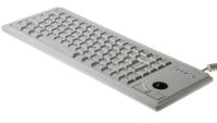 g84-4400lubfr-0 Cherry Wired USB Compact Trackball Keyboard, AZERTY, Grey