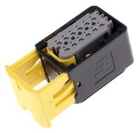 2-1703639-1 TE Connectivity, HDSCS Automotive Connector Socket Black, Grey Cable Mount 12 Way, Crimp Termination