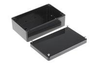 918-8847 RS PRO Black PET Enclosure, IP66, Black Lid, 260 x 160 x 90mm