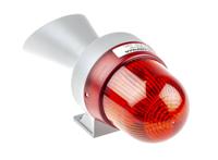 42412075 Werma 424 Series Red Horn Beacon, 24 V ac/dc, IP65, Wall Mount, 98dB at 1 Metre