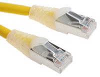 557-290 RS PRO, 2m Cat6, Yellow RJ45 to Male RJ45 Male, F/UTP Shielded, Terminated LSZH Sheath