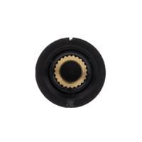 259-6963 RS PRO 21mm Black, Red Potentiometer Knob for 6.35mm Shaft Splined