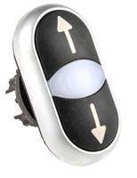 70011235-m22-ddl-s-x7x7m22-a Eaton RMQ Titan M22 Series Black Illuminated Momentary Push Button Head, 22mm Cutout, IP66