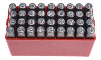 875-4786 RS PRO 8mm x 36 Piece Engraving Letter Punch Set, (27 Pieces x Capital A → Z English Letter Dot Steel Stamp, 9