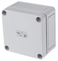 11040301 Spelsberg TK Series Grey Polystyrene Enclosure, IP66, Grey Lid, 94 x 94 x 57mm