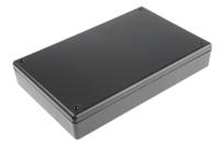 1599kbk Hammond 1599 Series Black Flame Retardant ABS Enclosure, IP54, Black Lid, 220 x 140 x 40mm