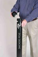 fgr1bk Rubbermaid Commercial Products Black Aluminium Standing Cigarette Bins x 1.08m x 324mm