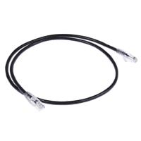 557-115 RS PRO, 1m Cat5e, Black RJ45 to Male RJ45 Male, U/UTP Unshielded, Terminated PVC Sheath