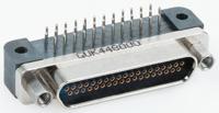 gmr7590-51p-1bsn Glenair GMR7590 51 Way Right Angle Through Hole D-sub Connector Plug, 1.91mm Pitch