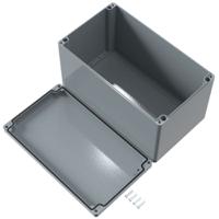 01234023 Rose Aluminium Standard Series Grey Die Cast Aluminium Enclosure, IP66, IK09, Grey Lid, 400 x 230 x 225mm