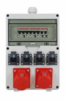 0530x0003000 Bodo Ehmann Type F - German Schuko 6 Gang Power Distribution Unit, 16A, 230 → 400 V